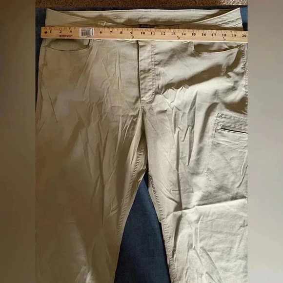 Woman’s Eddie Bauer Tan Rainer Outdoor Moisture Sun Protection Pants  Size 18 - Picture 7 of 8